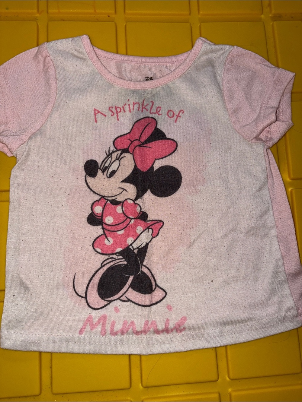 Disney Pink Minnie Mouse Short Sleeve Top